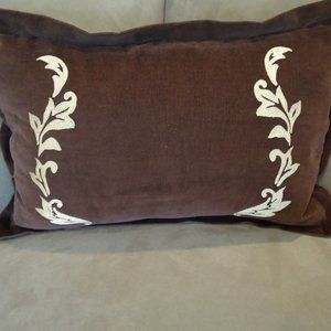 Noble Excellence Throw Pillow Corduroy 12"x18" Feathers